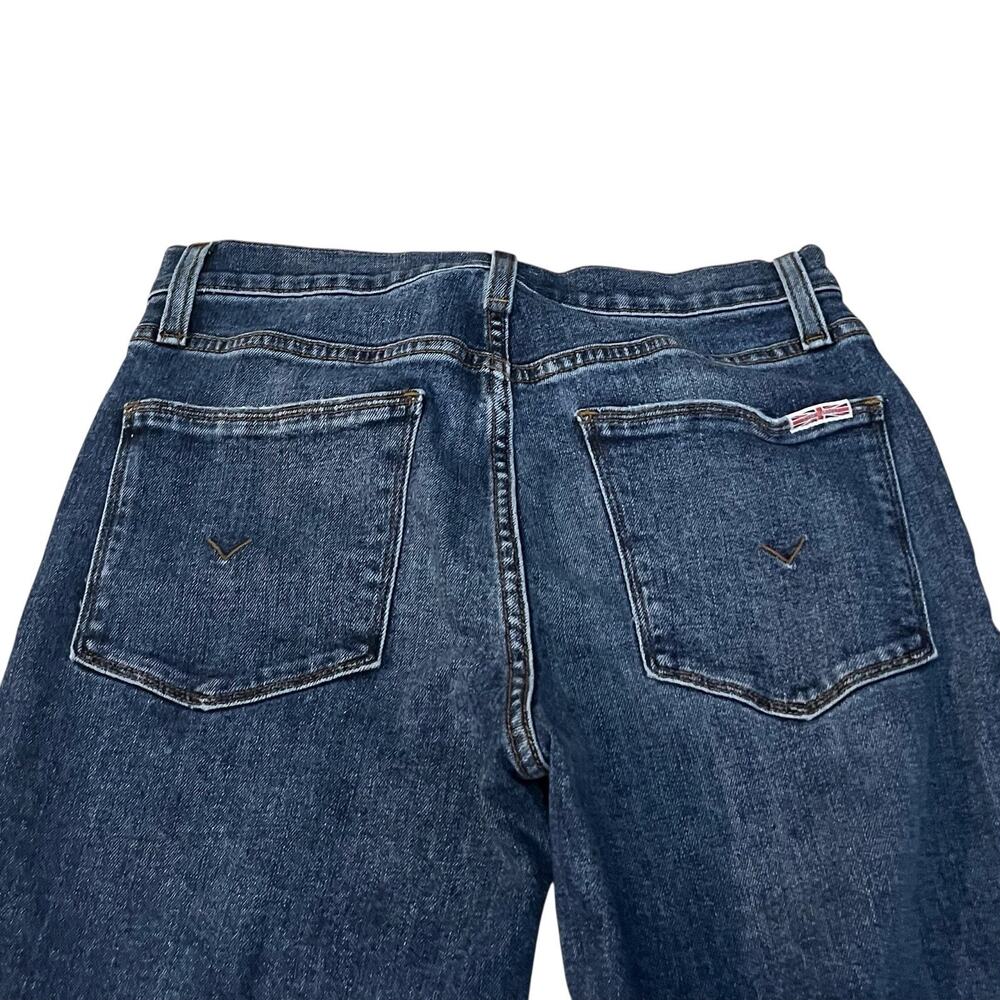 Hudson Womens Rosalie High Rise Wide Leg Ankle Jeans Size 26 Two Tone Denim Boho - Picture 4 of 12